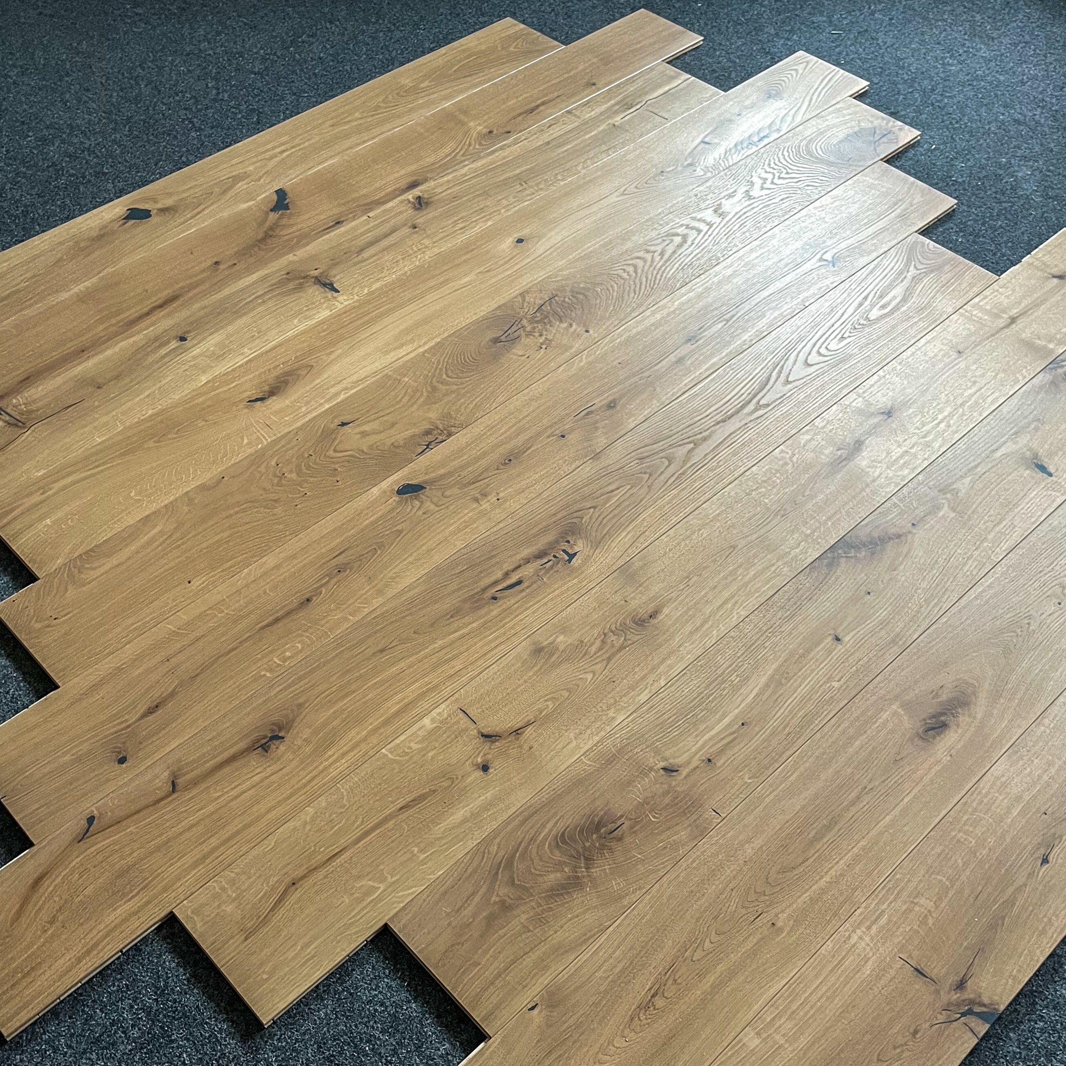 Deska podłogowa 3- Warstwowa dąb kolor Breslau klasa Rustic 15 / 190 / 1600-2200 mm