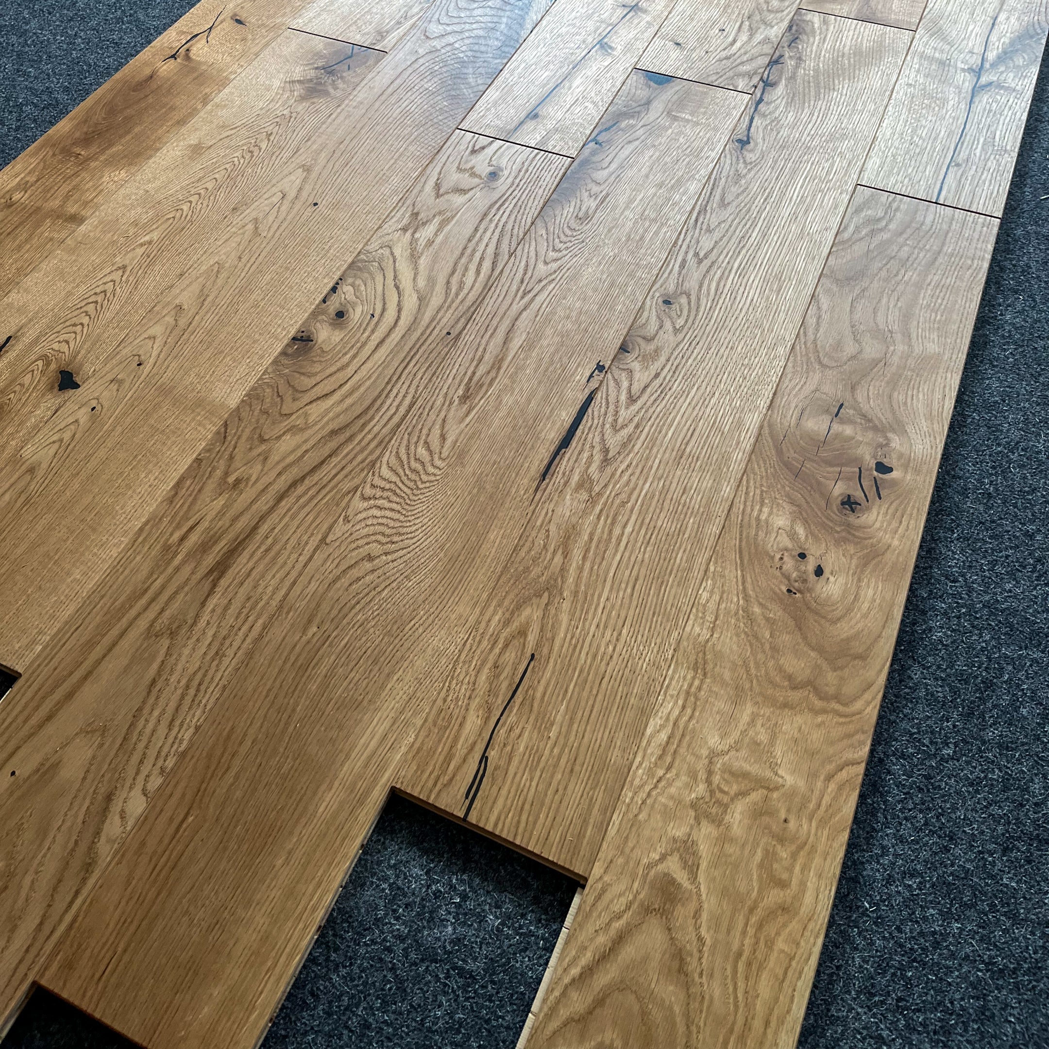 Deska podłogowa 3- Warstwowa dąb kolor Naturalny klasa Rustic 15 / 160 / 1080 mm