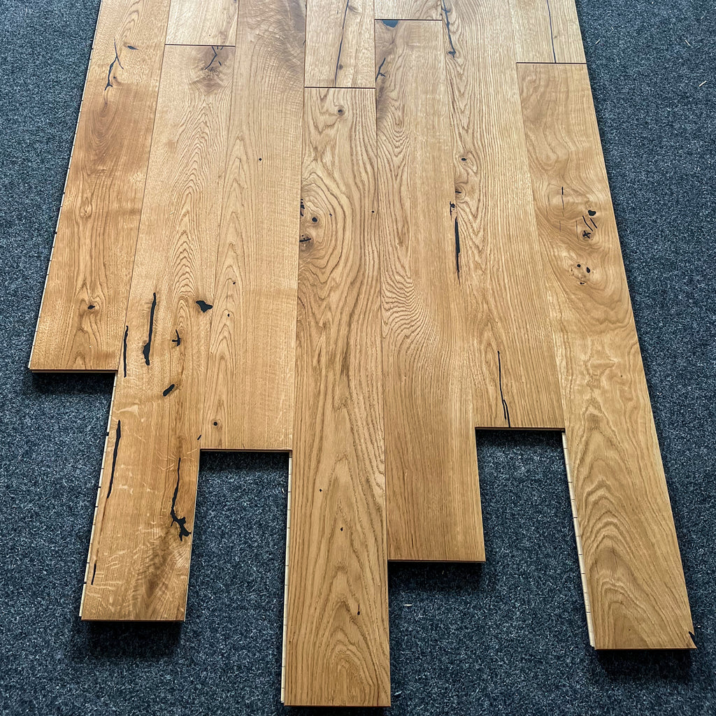 Deska podłogowa 3- Warstwowa dąb kolor Naturalny klasa Rustic 15 / 160 / 1080 mm