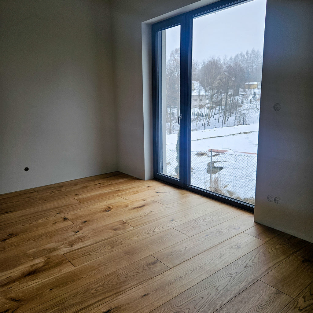 Deska podłogowa 3- Warstwowa dąb kolor Naturalny klasa Rustic 15 / 250 / 1600-2000 mm