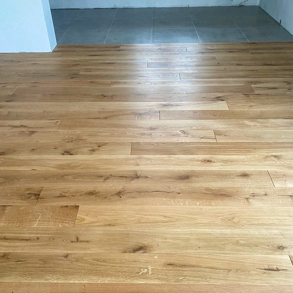 Deska podłogowa 3- Warstwowa dąb kolor Naturalny klasa Rustic 13 / 140 / 1600-2400 mm