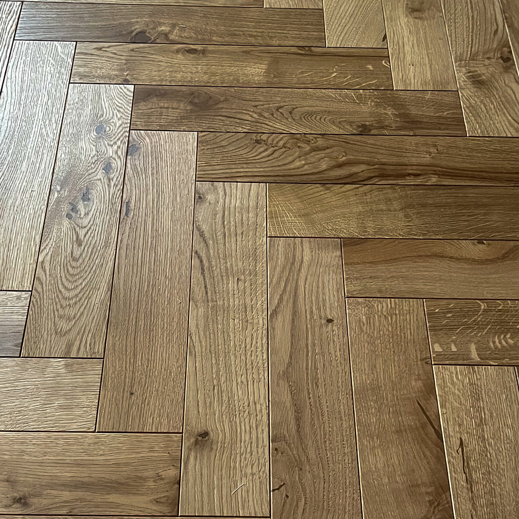 Parkiet 3 - Warstowy Jodełka Klasyczna Rustic 14 / 90 / 450 mm Kolor Naturalny 157 m2