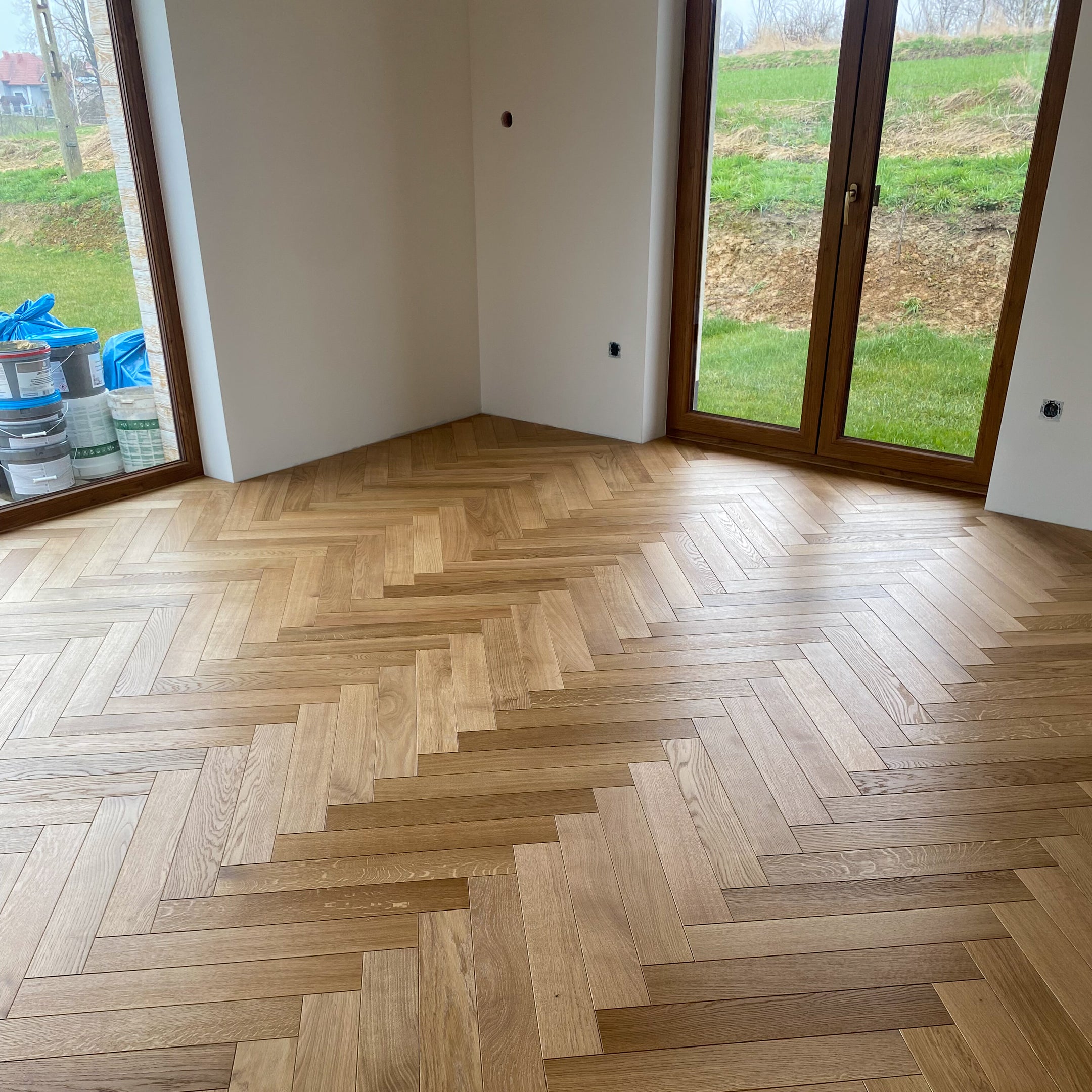 Parkiet 3 - Warstwowy Jodełka Klasyczna Natur 14 / 90 / 600 mm Kolor Naturalny 38 M2