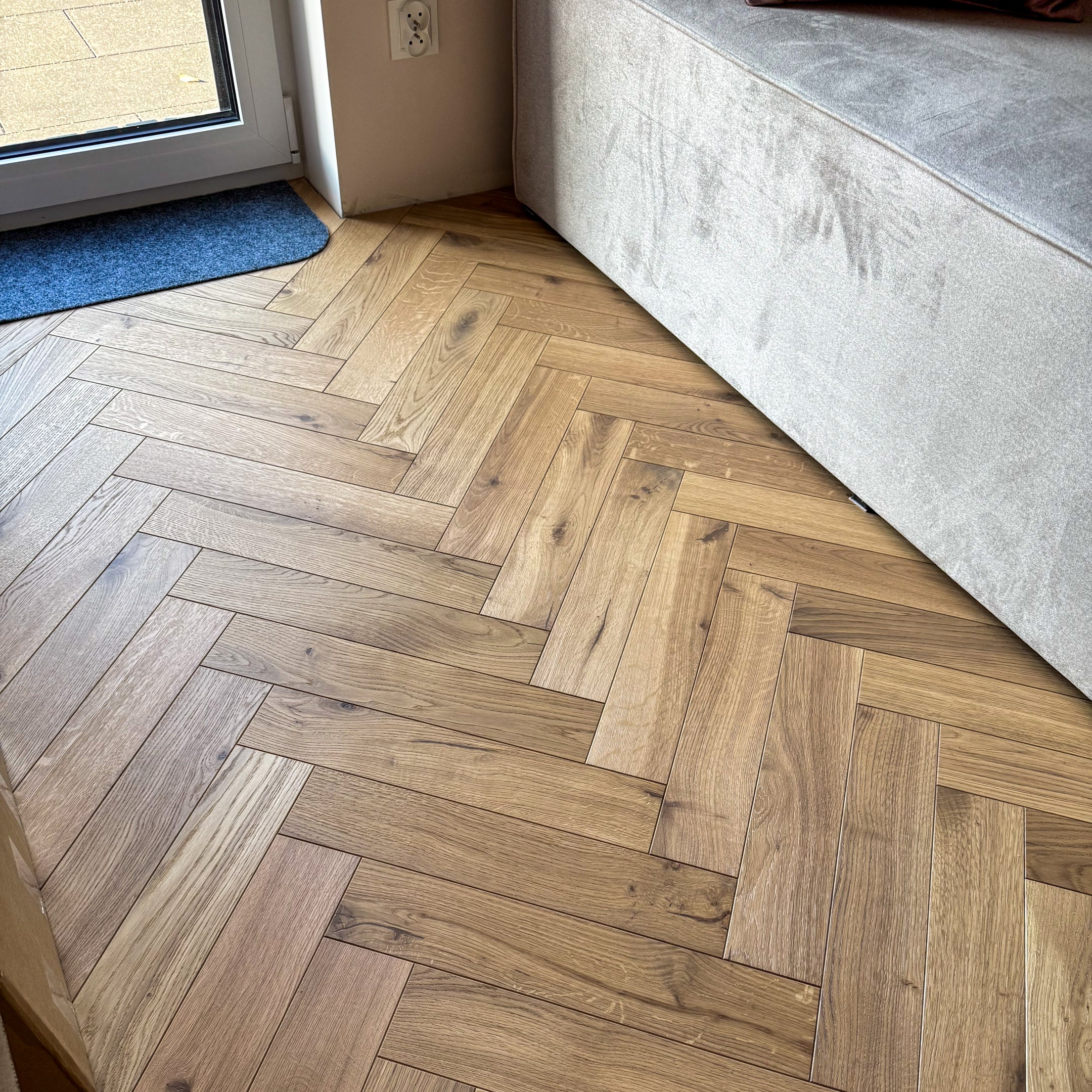 Parkiet 3 - Warstowy Jodełka Klasyczna Rustic 15 / 90 / 450 mm Kolor Breslau