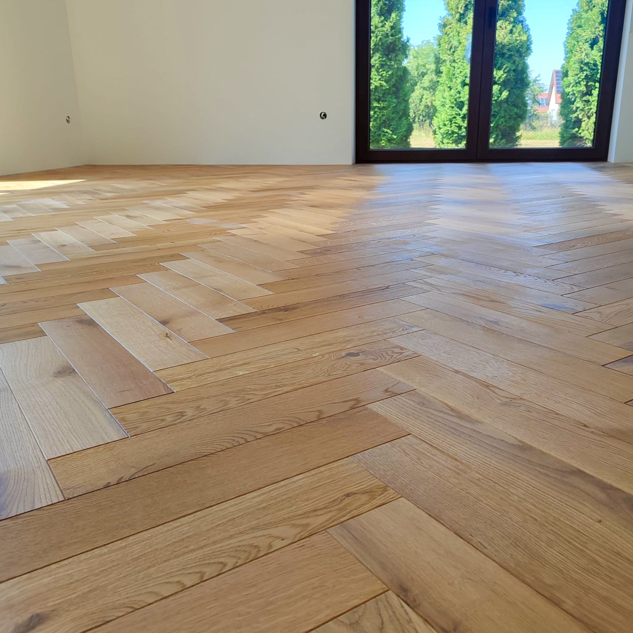 Parkiet 3 - Warstowy Jodełka Klasyczna Rustic 15 / 90 / 450 mm Kolor Naturalny