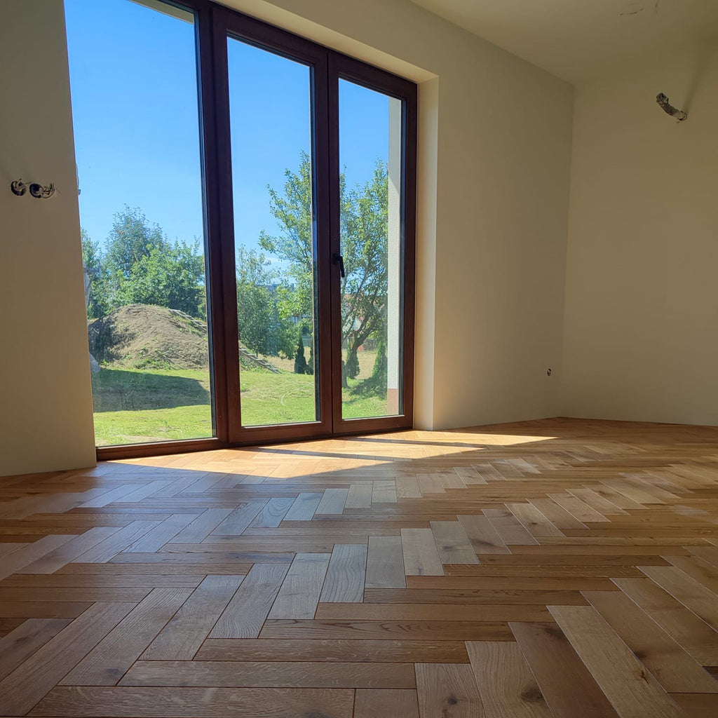Parkiet 3 - Warstowy Jodełka Klasyczna Rustic 14 / 90 / 450 mm Kolor Naturalny 157 m2