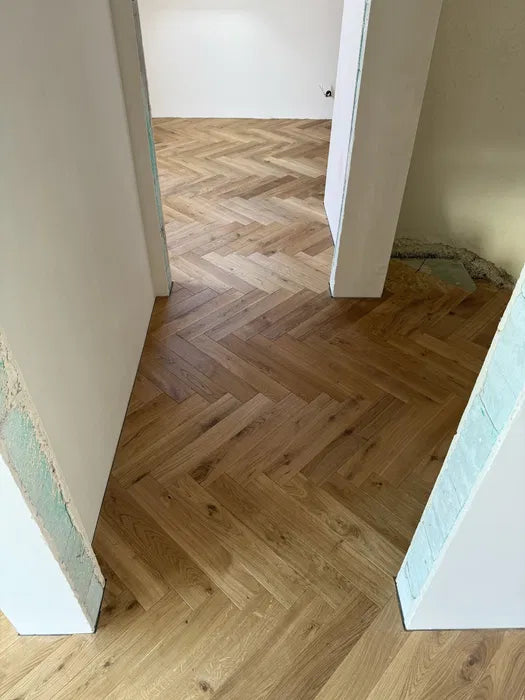 Parkiet 3 - Warstwowy Jodełka klasyczna Rustic 15 / 90 / 600 Kolor Naturalny